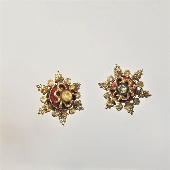 2 Vintage Star Pins 1950s Jewelry Mid Century Pins - Picture 4 of 6